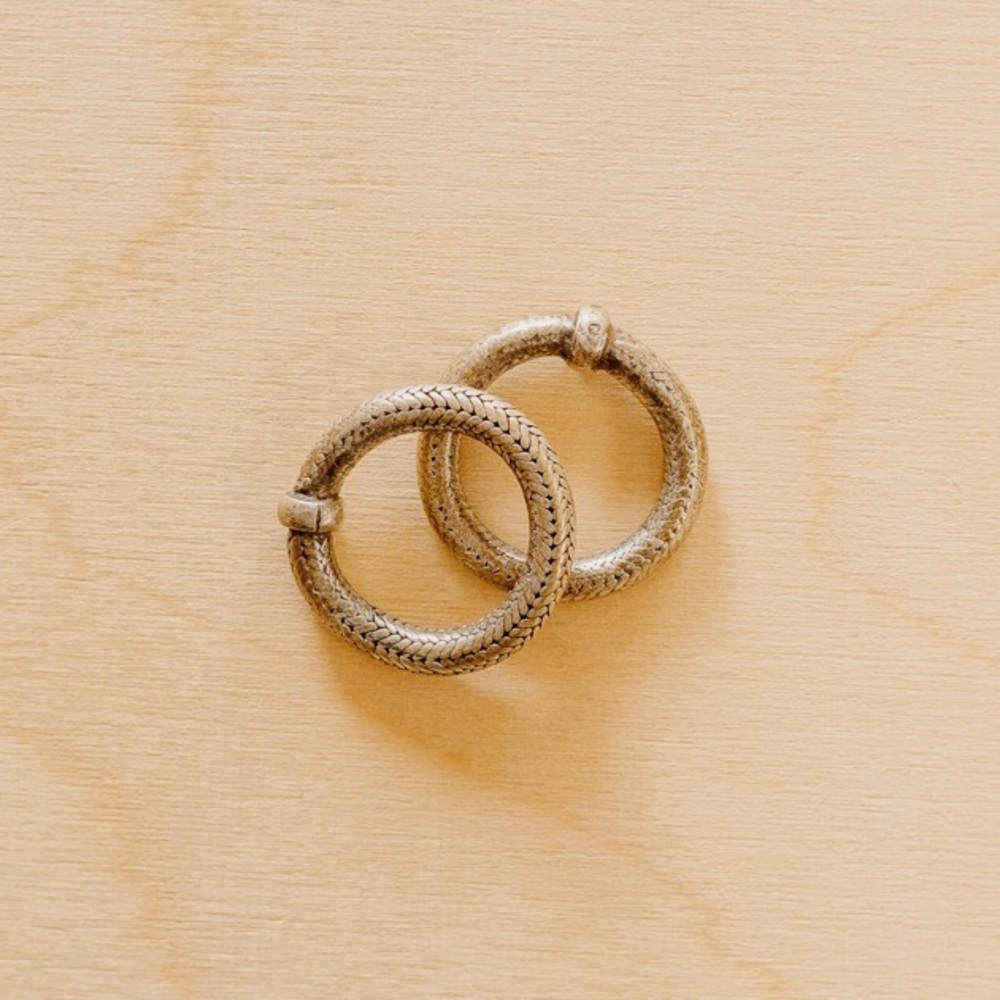 Artesian Metal Snake Pattern Ring Set From Paris - image 3